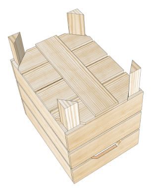 Caisse jardinière en bois L3 - Simply A Box - L36 x H39 x P27 cm - Bois brut ou 6 coloris de lasure à l'eau_2