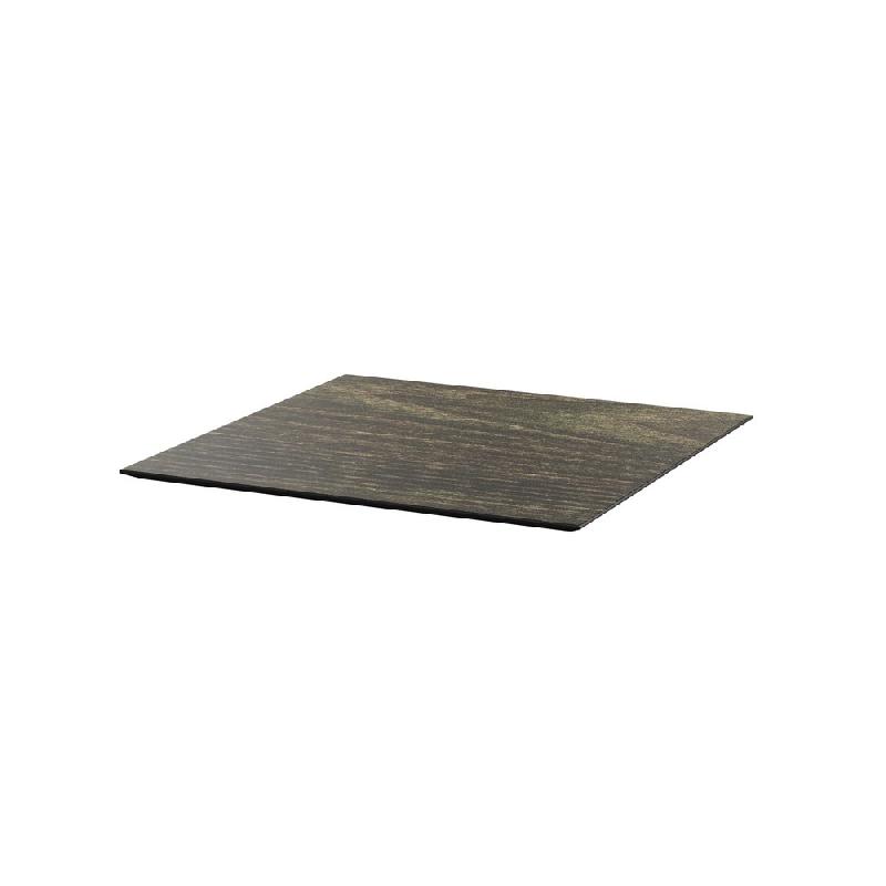 X Cross table de bistrot avec piètement noir + plateau HPL Riverwashed Wood 70x70 cm_2