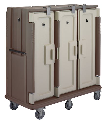 Chariot de distribution plateaux repas - adapté aux environnements haute sécurité - capacité 30 plateaux_2