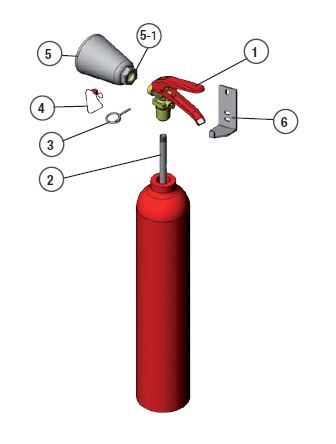 Extincteur portatif CO2 2kg et 5kg en aluminium - Gaz incombustible et non conducteur_2