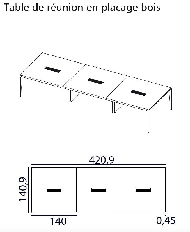 Table de conférence X9 pour 12 personnes - Officity. - Anthracite, Ébène_2