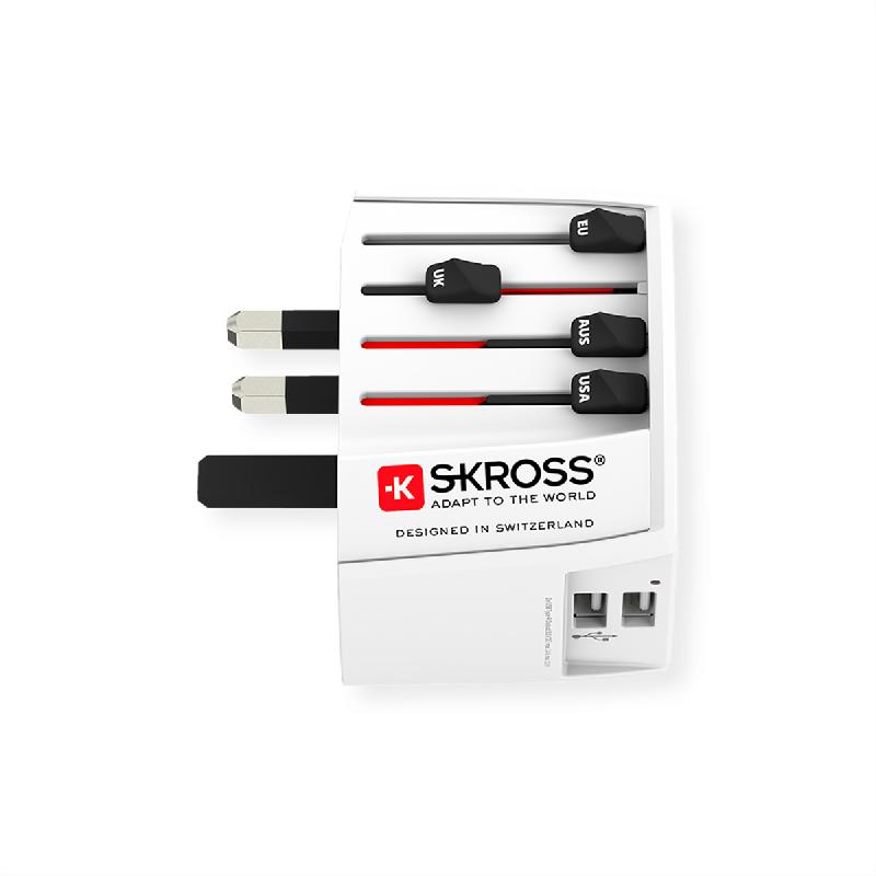 SKROSS Adaptateur de voyage universel MUV USB 2xA à 2 broches, monde_2