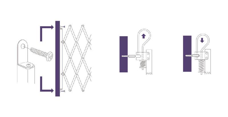 Barrière Stopfix en bois blanche - Extensible jusqu'à 110 cm_2