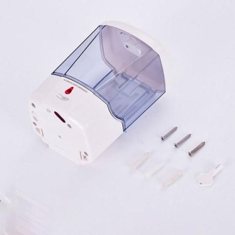 Distributeur de savon et shampoing automatique mural - 600 ml transparent ergonomique avec détecteur de mouvement_2