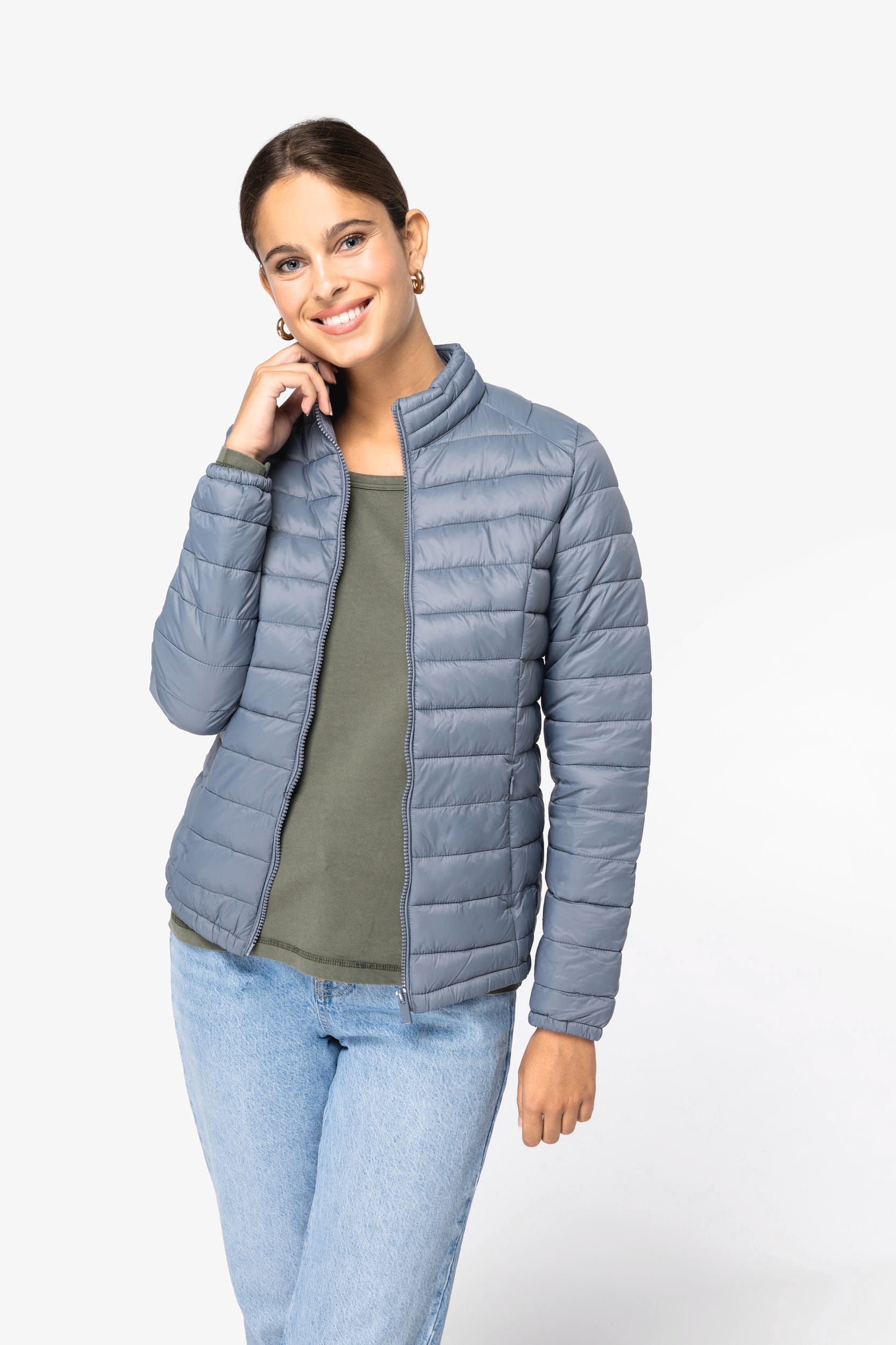 Doudoune légère écoresponsable femme - Native Spirit - Réf : NS6001 - Polyamide recyclé - Déperlant et coupe-vent_2