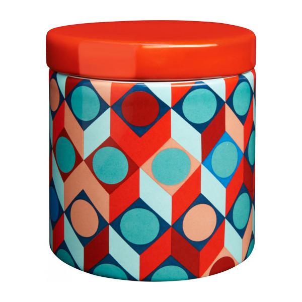 Isto - Boîte en faïence 11cm à motifs géométriques pop et rétro - Réf. 807314_2