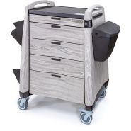 Avalo Woodblend - Chariot médical Capsa Healthcare - Cadre en acier soudé avec tiroirs sans couture et organisation flexible_2