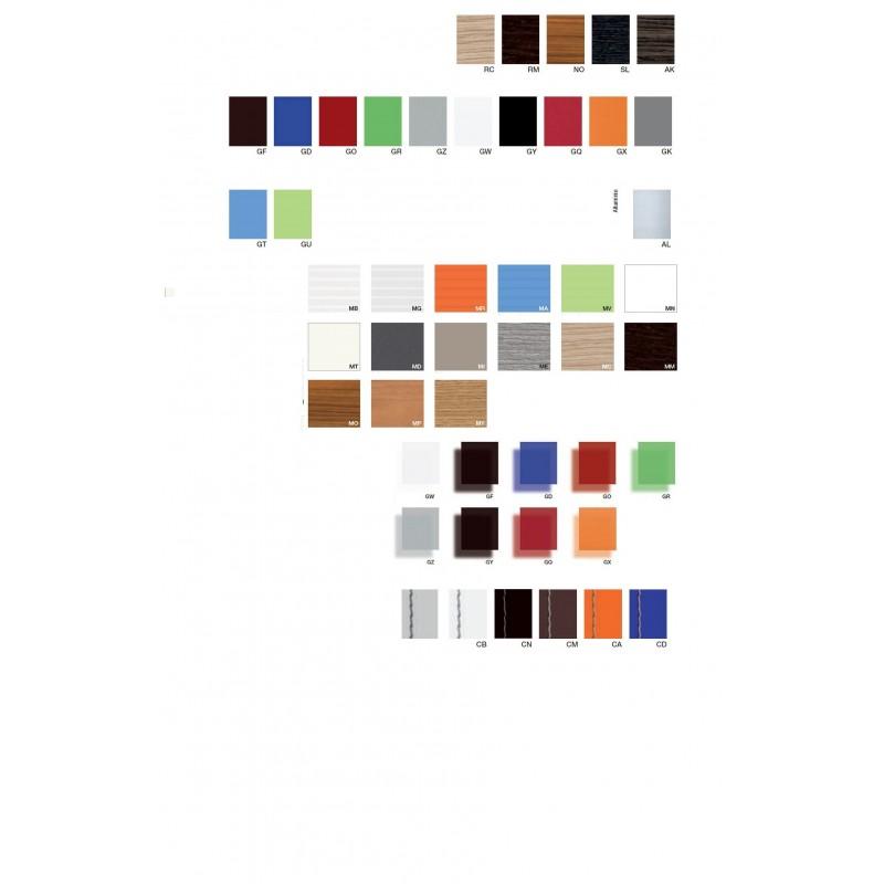 Bureau de direction Titano cuir bleu - design haut de gamme avec piétements asymétriques et surpiqûres trapézoïdales_2