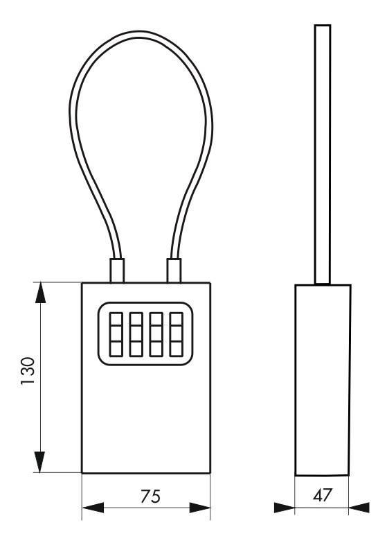 Boîte à clé avec câble à combinaison - Alliage moulé - Joint d'étanchéité - THIRARD - Réf. 00071019_2