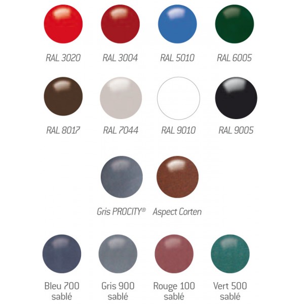 Banc public en métal Oslo - acier perforé - 2 longueurs disponibles - finition peint sur zinc_2