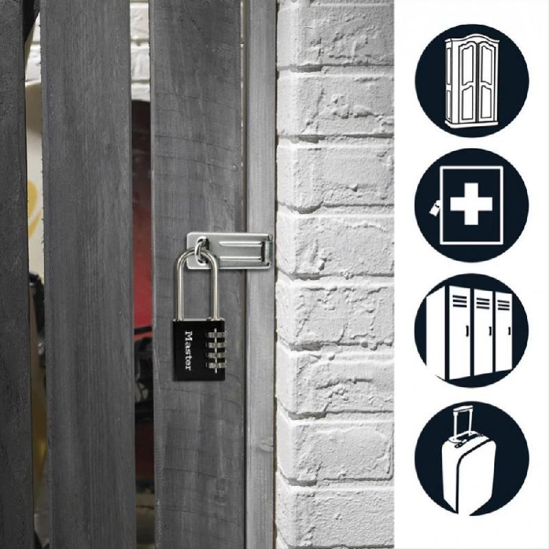 Cadenas à combinaison programmable Master Lock en aluminium - largeur 40 mm - anse en acier chromé_2