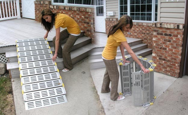 Rampe d'accès enroulable 153 x 76 cm - ROLL a RAMP - pliable avec capacité 450 kg_2