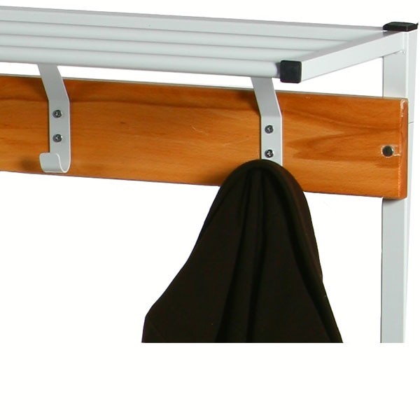Banc vestiaire simple face avec 6 patères - H 190 x L 160 x P 40 cm - Réf 234_2
