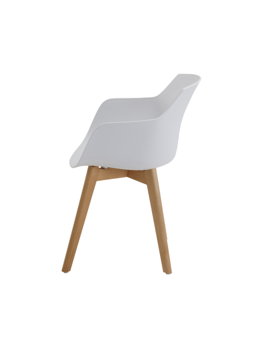 Fauteuil multi-usages BILLY - neuf - coque en polypropylène, piétement en bois naturel_2