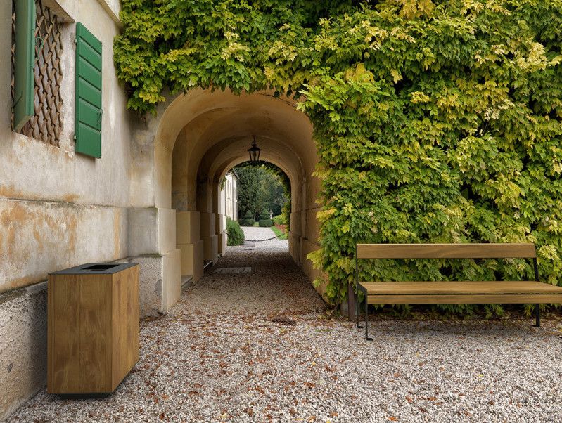 La corbeille rétro - poubelle publique - The Italian Lab - capacité 120 L - L 380, P 600, H 760 mm_2