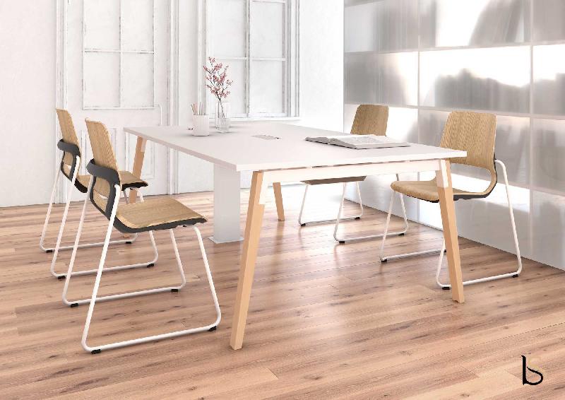 Table de réunion Born Mixte- Mobel Linea - 120, Blanc_2