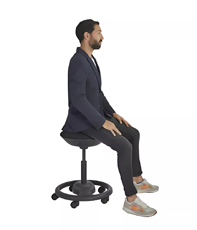 Tabouret ergonomique sur roulettes ROLLY_2