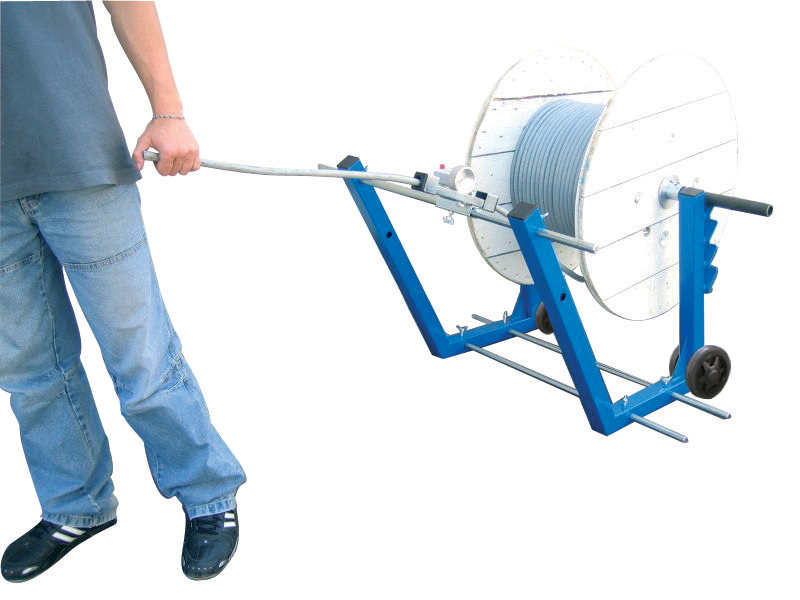 Chariot-dérouleur ST1 - démontable, centreurs en aluminium et axe en acier - pour touret jusqu'à 300 kg_2