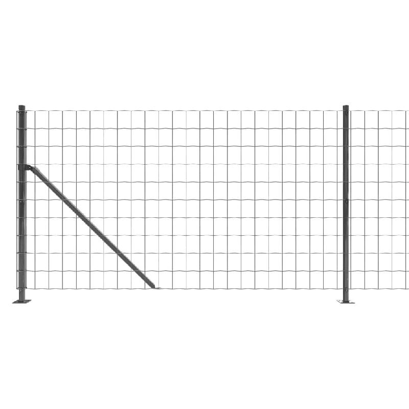 Vidaxl clôture en treillis métallique avec bride anthracite 0,8x25 m 154312_2