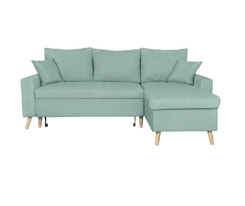 Canapé d'angle réversible convertible ARKO bleu clair avec méridienne réversible, coffre et coussins assortis_2