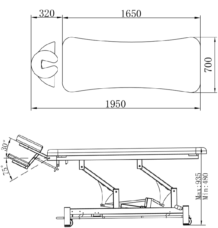 El11 robin - table de traitement électrique profilée - coinfycare_2