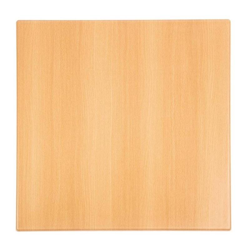 Plateau de table carré effet hêtre 600mm | Bolero - GG634_2