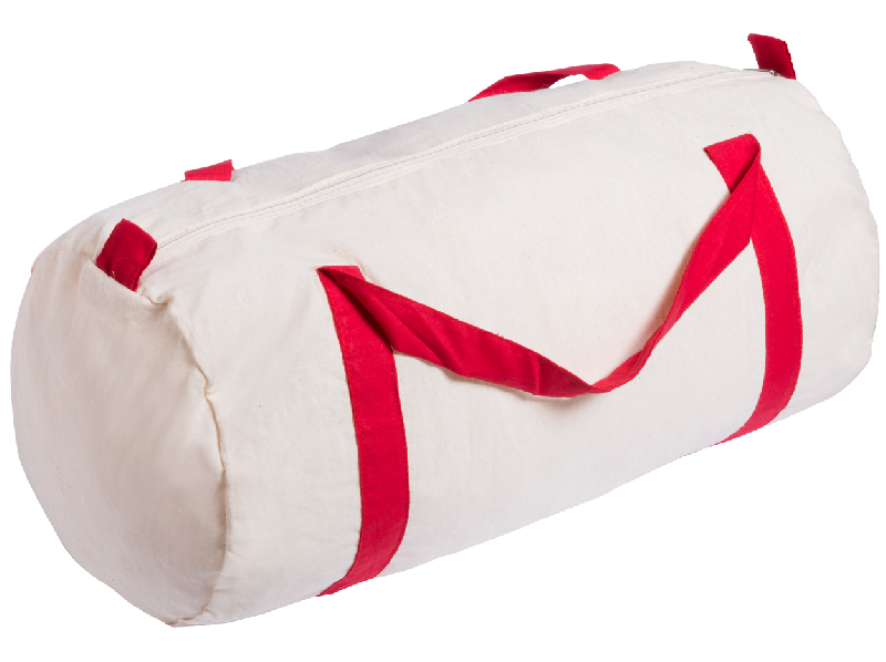 Sac de sport en 100% coton - anses colorées - 100 g/m² - couleur rouge_2