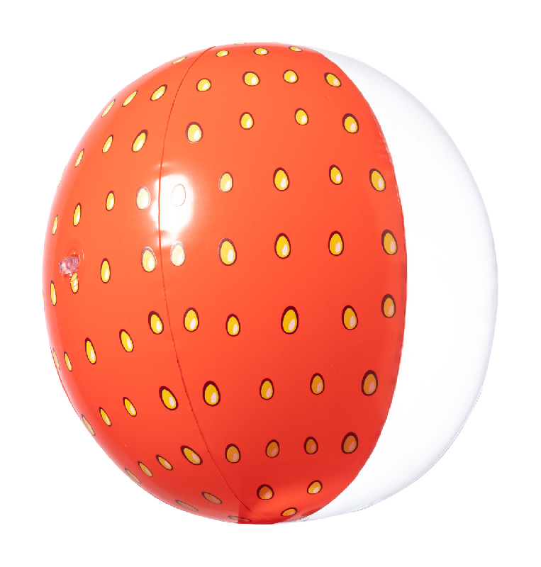 Ballon de plage en PVC - décoration fraise - diamètre 28 cm_2