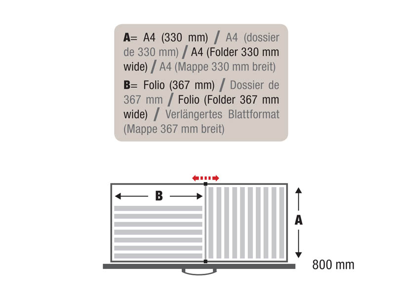Armoire basse bicolore pour dossiers suspendus - H82,5 cm - 2 châssis télescopiques - Bois mélaminé_2