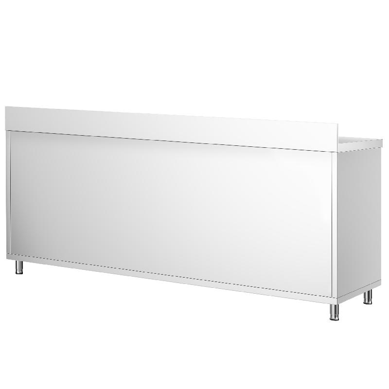 Meuble bas inox adossée P 700 mm avec portes - 2000_2