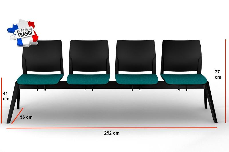 Poutre d'accueil mixte Adela - Sokoa - Bleu, 4 places_2