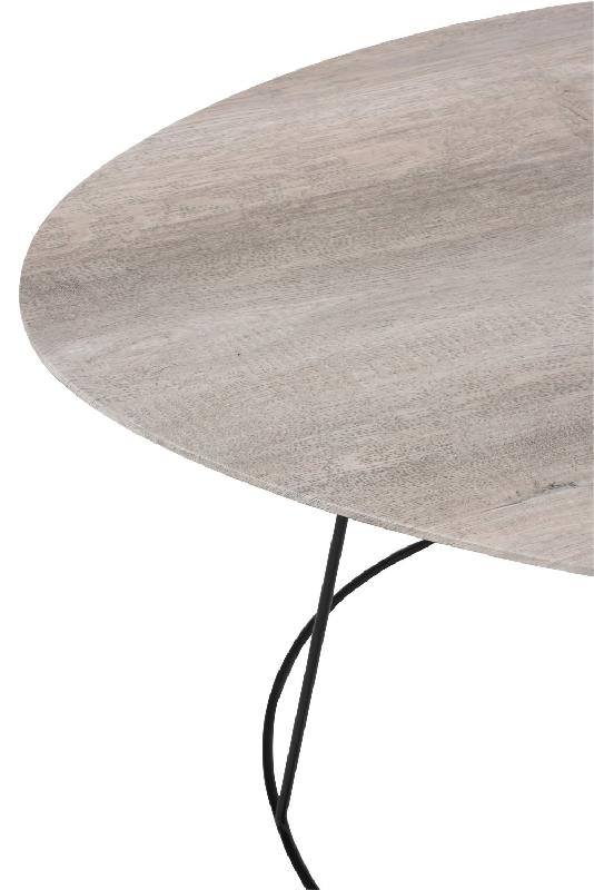 Table basse ovale OVAO en MDF naturel et métal noir - Design tendance_2