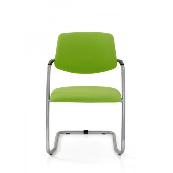 Fauteuil de réunion tissu, Roméo - Sitek - Rouge_2