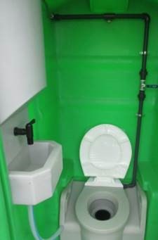 WC raccordable de chantier - Sanitaires chimiques autonomes avec réservoir 70L et lave-mains intégré_2