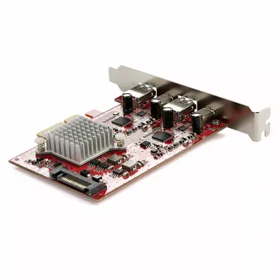 Carte PCI Express USB 4 Ports - Carte d'Extension PCIe USB 10Gbps avec 2 Controlleurs - 2x USB-C & 2_2