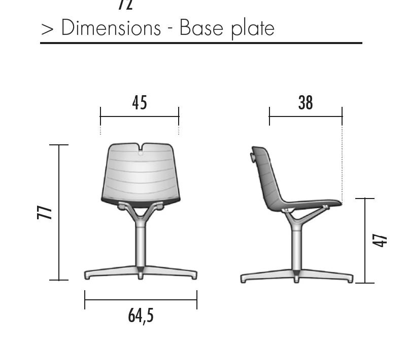 Chaise de réunion Mindy avec pied chromé. - Bleu clair_2