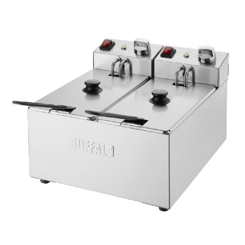 Friteuse électrique à poser - 2 cuves de 3L | Buffalo - CU615_2