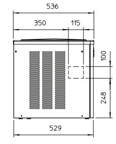 Machine à glace en grains sans cabine de stockage