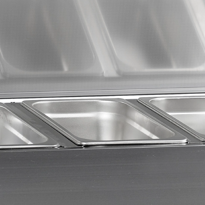 Vitrine réfrigérée GN1/4 GVC33-120 S/S Inox L1200mm 33586 TEFCOLD_2