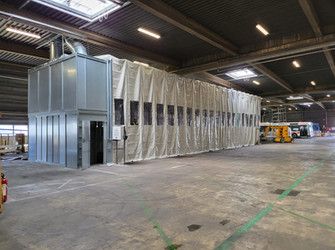 Cabine de pulvérisation certifiée CE pour poids lourds