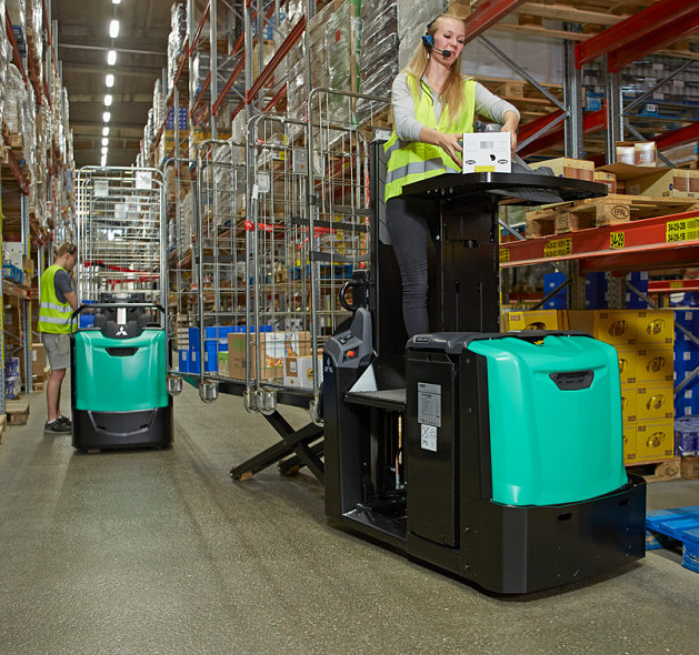 Chariot préparateur de commandes au sol 2000 kg - Fourches ciseaux - VELIA ES OPB20N2X_2