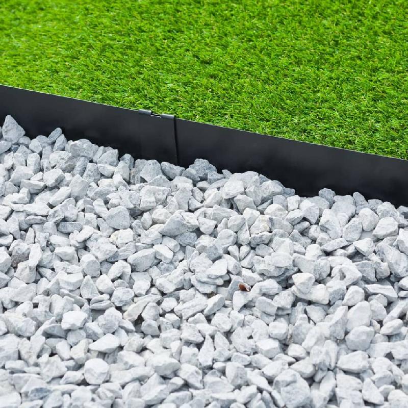 Nature bordures de jardin 3 pcs 91,4x10,2 cm noir 446394_2