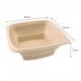 Saladier carré biodégradable en bagasse - Sabert - 18 cm - 750 ml - par 75 - NN03060024_2