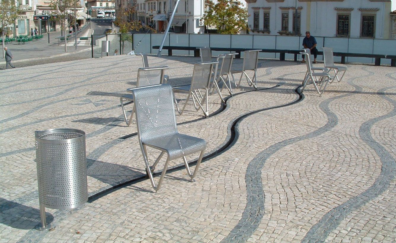 Mateo - Poubelle publique 35L - Larus - Acier Inox_2