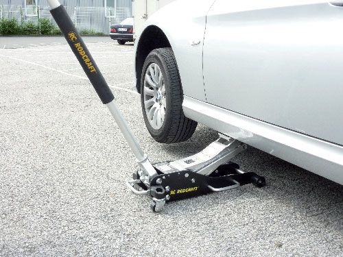 RH201 - Cric rouleur hydraulique en aluminium - Rodcraft - Capacité 2T avec pompe double et protection caoutchouc_2