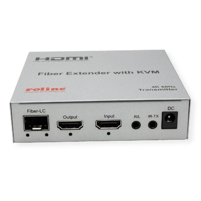 ROLINE Rallonge KVM via fibre optique, HDMI 4K, USB, 20 km_2