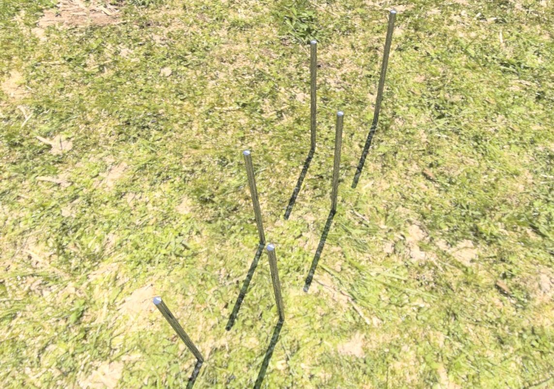 Station Slalom - Référence SLALOM - 6 poteaux en acier inoxydable brut pour parcours santé_2