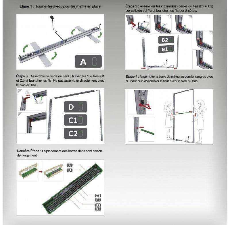Totem textile lumineux recto verso 85 x 200 cm - Structure légère et montage rapide - Réf: PE TOT TEXT LUM 85X200_2