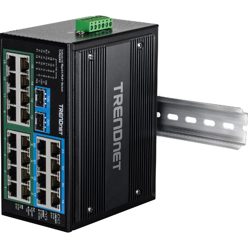 TRENDnet TI-PG262 Switch Rail DIN PoE+ Gigabit, industriel renforcé à 26 ports_2