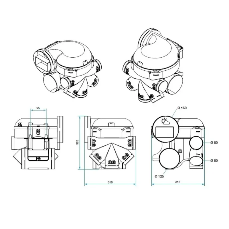Kit VMC simple flux hygroréglable EasyHOME HYGRO PREMIUM MW Piles - Aldes - 11033034_2